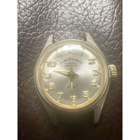 Andre Bouchard 17 Jewels Antimagnetic PSS Incabloc Stainless Works No Band - Picture 3 of 5